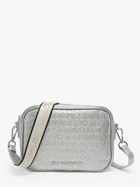 Sac Bandoulière Logo Lola casademunt Argent logo 66