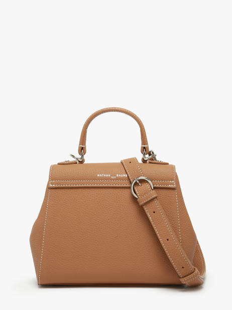 Sac Porté Main Yumi Cuir Nathan baume Marron ginkgo 4 vue secondaire 4