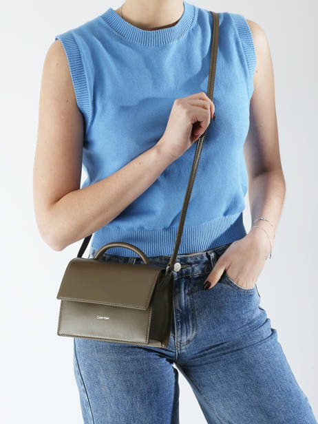 Sac BandouliÃ¨re Ck Linn Polyester RecyclÃ© Calvin klein jeans Marron ck linn K613162 vue secondaire 1
