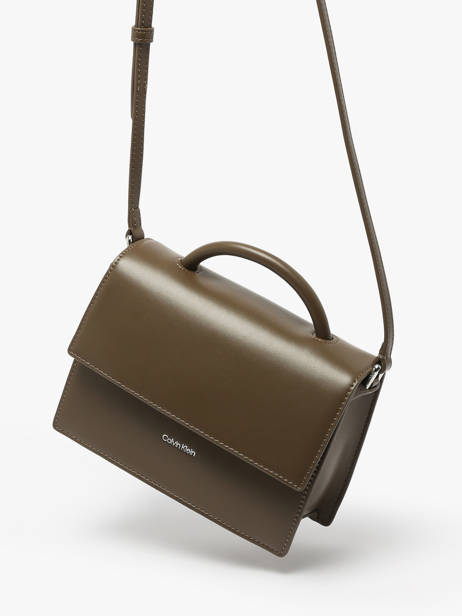 Sac BandouliÃ¨re Ck Linn Polyester RecyclÃ© Calvin klein jeans Marron ck linn K613162 vue secondaire 2