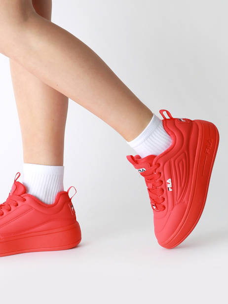 Sneakers Super Bubble Fila Rouge women FFW0536 vue secondaire 1