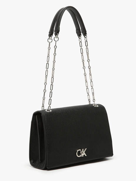 Sac BandouliÃ¨re Ck Chain Calvin klein jeans Noir ck chain K613177 vue secondaire 2