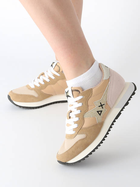 Sneakers Stargirl Glitter Sun68 Beige women Z35212 vue secondaire 1