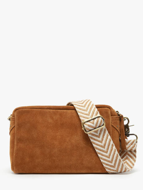 Sac Bandoulière Vintage Cuir Mila louise Marron vintage 23673V3 vue secondaire 4