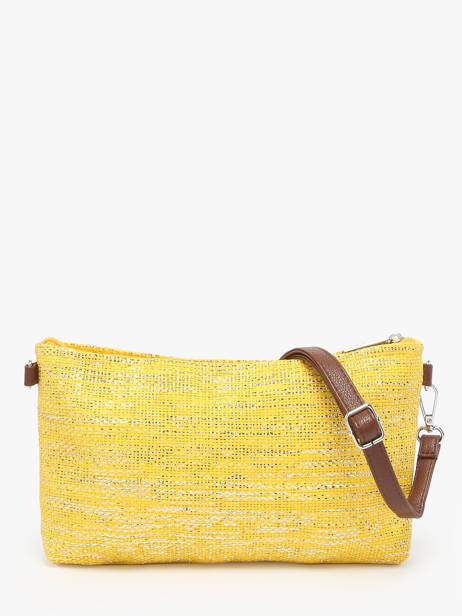 Sac Bandoulière Panama Papier Les tropeziennes Jaune panama TZ02 vue secondaire 3