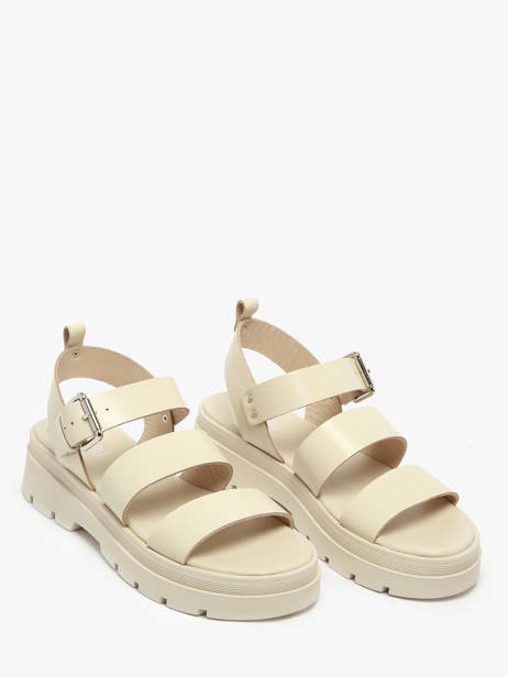 Sandales En Cuir Nuyou Beige women 37103 vue secondaire 1