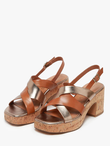 Sandales Ã  Talon En Cuir Tamaris Marron women 44 vue secondaire 1
