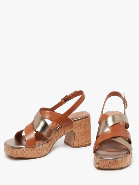 Sandales Ã  Talon En Cuir Tamaris Marron women 44 vue secondaire 2