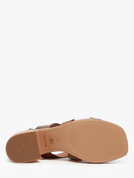 Sandales Ã  Talon En Cuir Tamaris Marron women 44 vue secondaire 4
