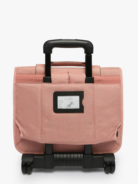Cartable à Roulettes 2 Compartiments Cameleon Rose vintage color CR38 vue secondaire 5