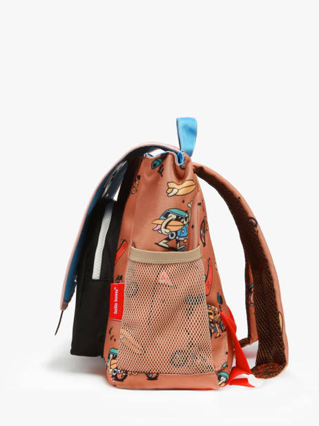 Cartable 1 Compartiment Hello hossy Marron cool kids 7 vue secondaire 2