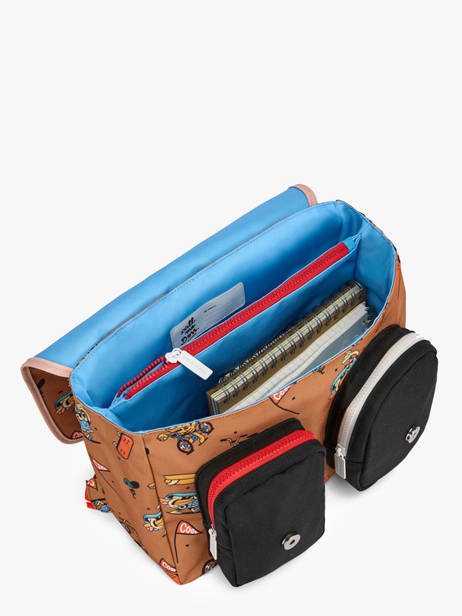Cartable 1 Compartiment Hello hossy Marron cool kids 7 vue secondaire 3