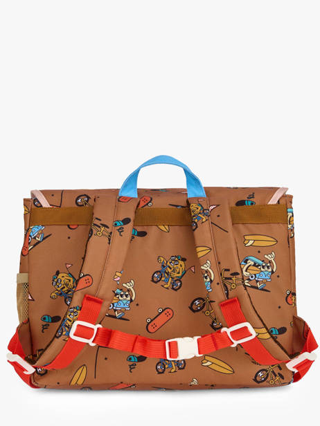 Cartable 1 Compartiment Hello hossy Marron cool kids 7 vue secondaire 4