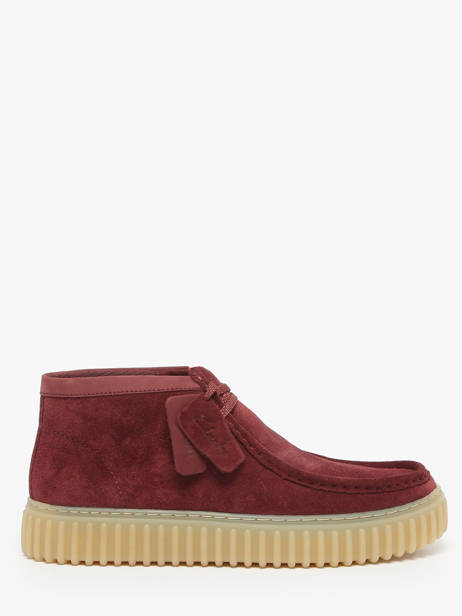 Chaussures Derbies Montante Torhill En Cuir Clarks Rouge men 26183423