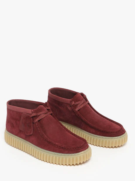 Chaussures Derbies Montante Torhill En Cuir Clarks Rouge men 26183423 vue secondaire 1
