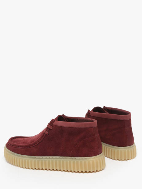 Chaussures Derbies Montante Torhill En Cuir Clarks Rouge men 26183423 vue secondaire 2