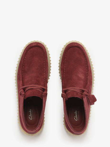 Chaussures Derbies Montante Torhill En Cuir Clarks Rouge men 26183423 vue secondaire 3