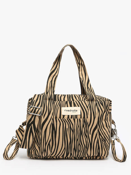 Sac à Main Mini Darcy Coton Recyclé Rivedroite Beige wild tribe MDARCWIL