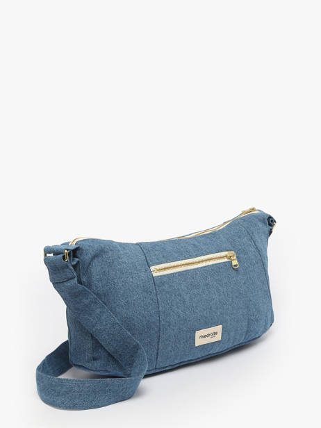 Le Sac Crossbody Mini Charlot Coton Recyclé Rivedroite Bleu timeless MCHARTIM vue secondaire 1