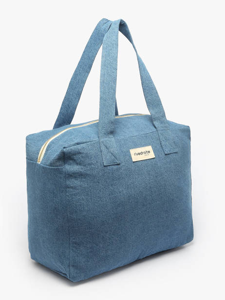 Le Sac Porté épaule A4 Célestins Coton Recyclé Rivedroite Bleu timeless CELESTIM vue secondaire 1