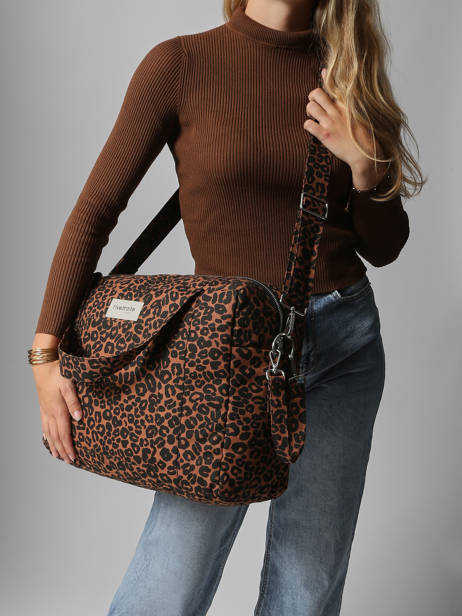 Sac Porté épaule Darcy Coton Recyclé Rivedroite Marron wild tribe DARCYWIL vue secondaire 1