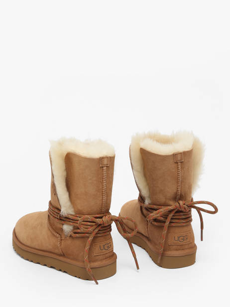 Bottines En Cuir Ugg Beige women 1171530 vue secondaire 4