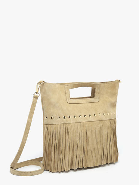 Sac Bandoulière Velvet Cuir Milano Beige velvet VE25091 vue secondaire 2