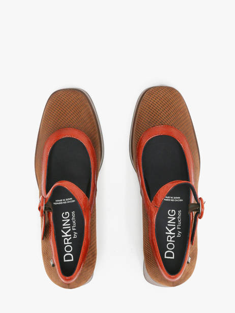 Chaussures Derbies à Talon Cristel En Cuir Dorking Marron women D9154 vue secondaire 3