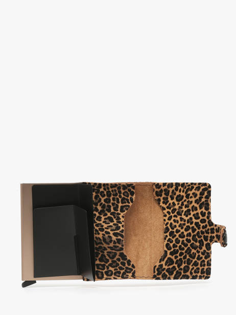 Porte-cartes Animal Cuir Secrid Beige animal MLE vue secondaire 1