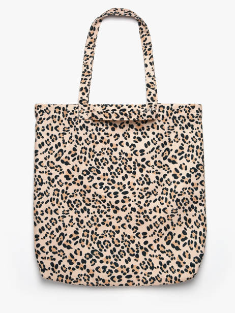 Tote Bag Leaopard Beige Cadeau Coton Paul marius Beige cadeau L25 vue secondaire 3