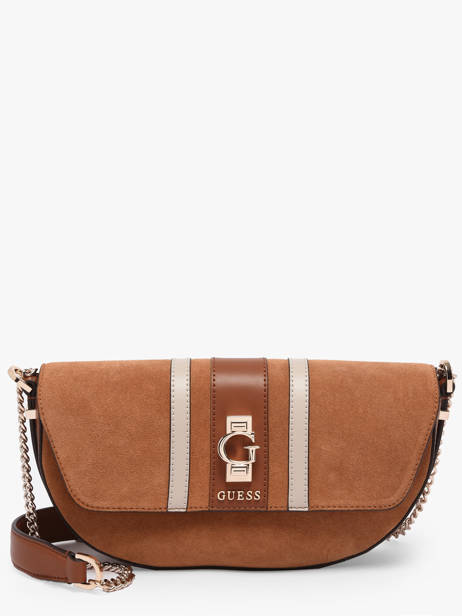 Sac Bandoulière Erenia Cuir Guess Marron erenia SB783821