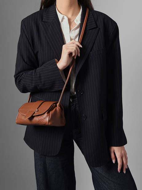 Sac Bandoulière S Agnes Cuir Etrier Marron agnes EAGC205S vue secondaire 1