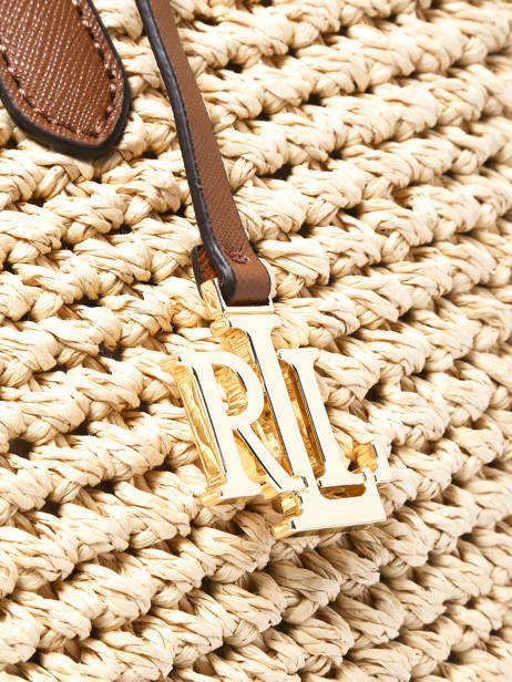 Sac Porté épaule Lainey Raphia Et Cuir Lauren ralph lauren Beige lainey 31982179 vue secondaire 2