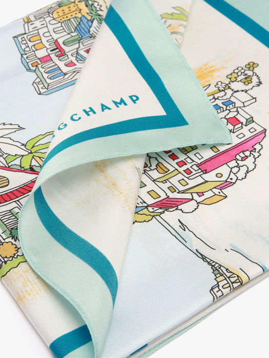 Longchamp Soie gots Etole Bleu