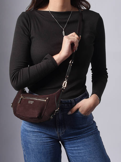 Sac Bandoulière Marsha Cuir Guess Marron marsha SG950172 vue secondaire 1