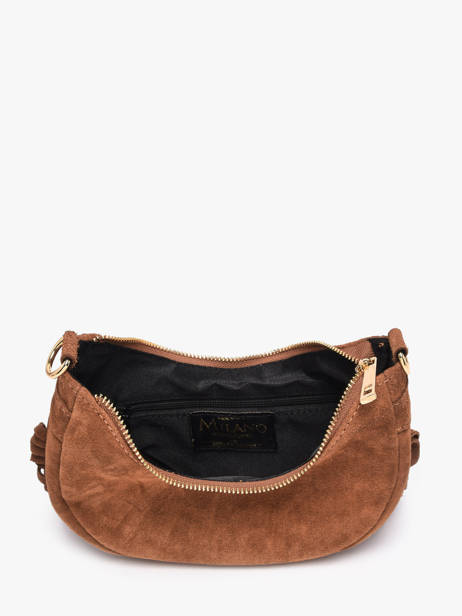 Sac Porté épaule Velvet Cuir Milano Marron velvet VE25064O vue secondaire 3