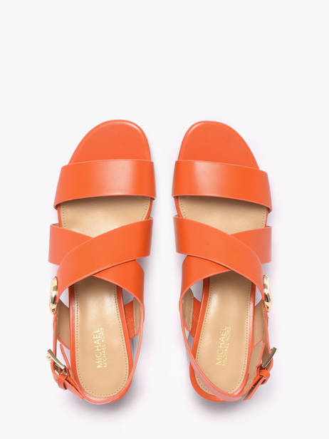 Sandales à Talon En Cuir Michael kors Orange women EMS1L835 vue secondaire 3
