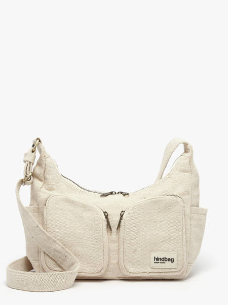 Sac Bandoulière Jute Coton Hindbag Beige jute JU