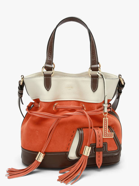 Sac Porté Main Premier Flirt Cuir Lancel Orange premier flirt A13372