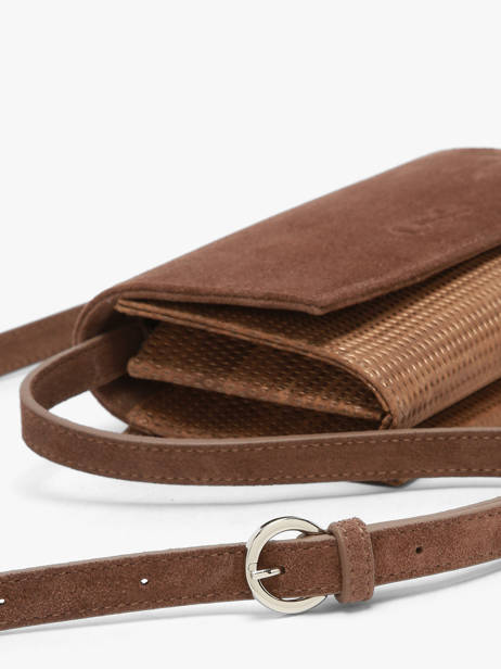 Sac Bandoulière Thelma Cuir Texturé Nathan baume Marron n city 12TX vue secondaire 3