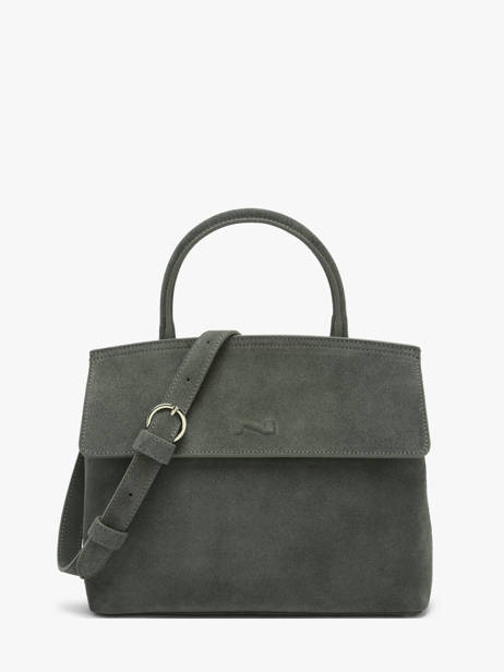Sac Bandoulière Clarita Cuir Daim Nathan baume Vert nathan 18S