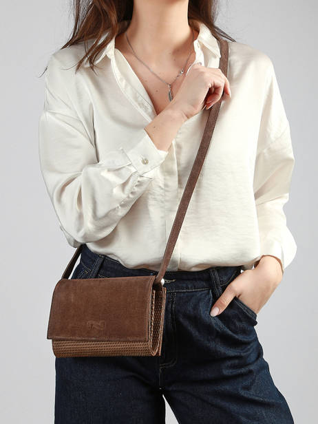 Sac Bandoulière Thelma Cuir Texturé Nathan baume Marron n city 12TX vue secondaire 1