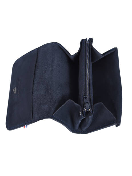 Porte-monnaie Etincelle Nubuck Cuir Etrier Bleu etincelle nubuck EETN650 vue secondaire 1