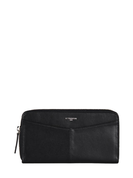 Portefeuille Compagnon ZippÃ©e Charlotte Cuir Lisse Le tanneur Noir charlotte TOTT3600