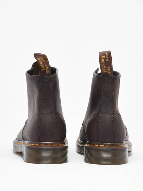 Bottines 101 Dark Brown Crazy Horse En Cuir Dr martens Marron unisex 27761201 vue secondaire 3