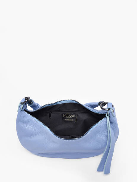 Sac Porté épaule Caviar Cuir Milano Bleu caviar CA22118 vue secondaire 3